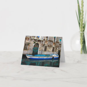 Construction boat, Venice Thank You Card
