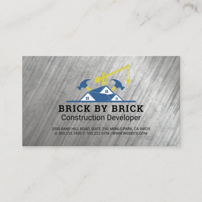 Construction | Builder | Commercial Real Estate Business Card (Front)