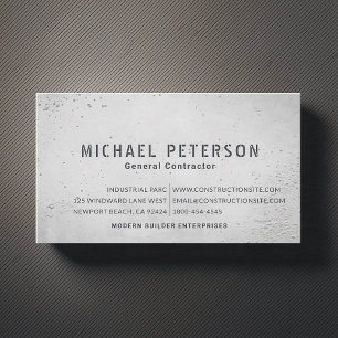 Construction Builder Developer Cement Mix Modern Business Card