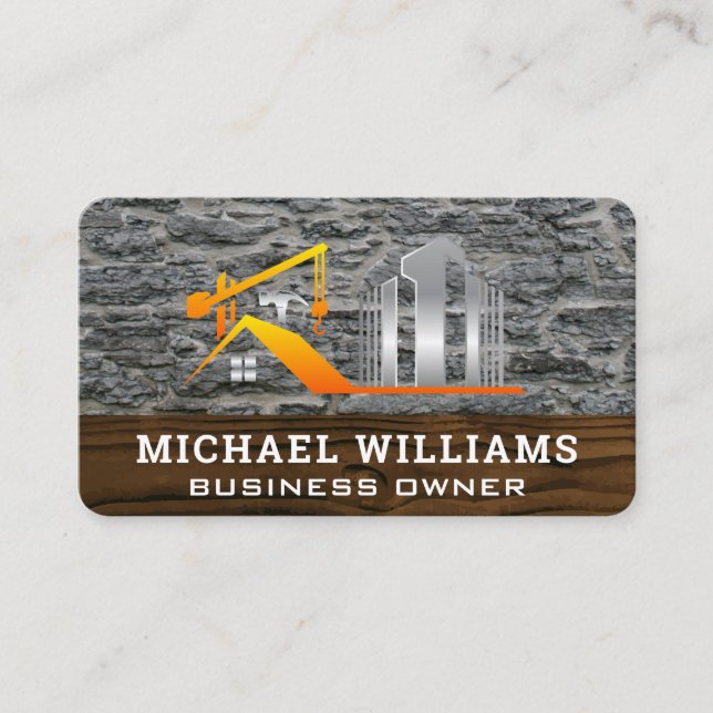 Construction Builder | Home Renovation Business Card (Front)