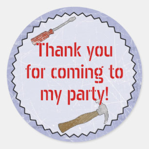 Construction/Builder Party Customizable Sticker