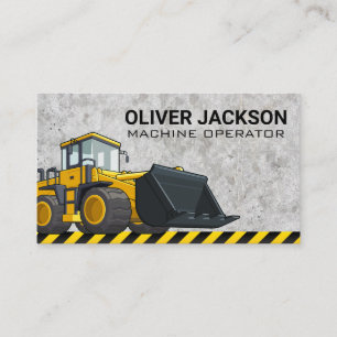 Construction   Bull Dozer   Heavy Machinery Business Card