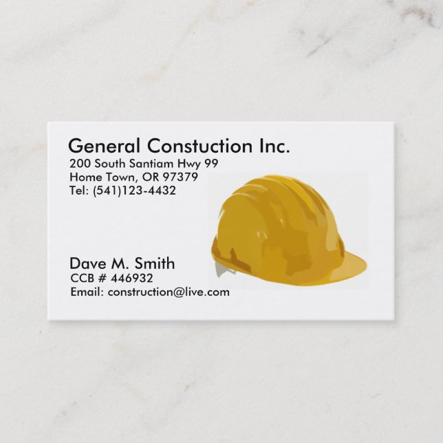 Construction Business Card (Front)