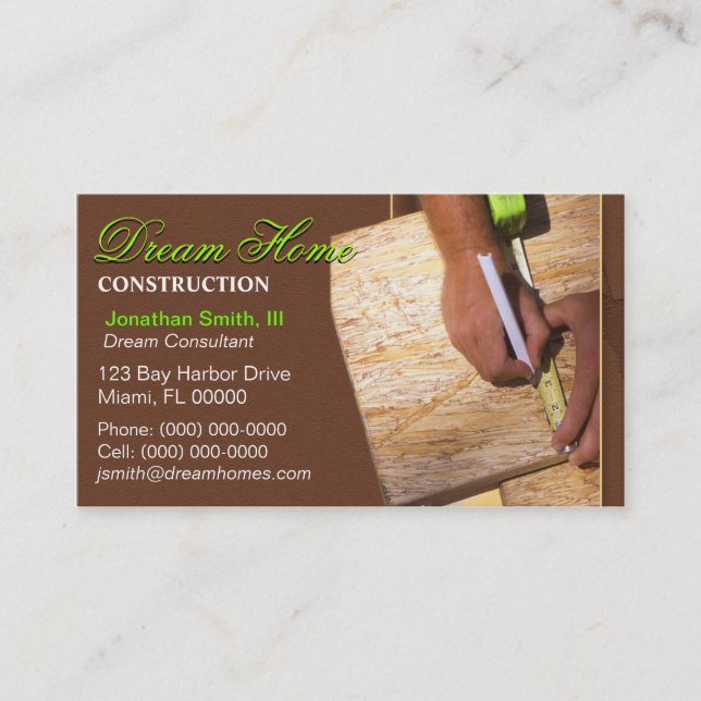 Construction Business Card (Front)