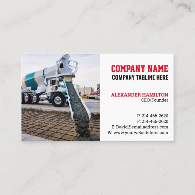 Construction Business Card (Concretes) 02 (Front)