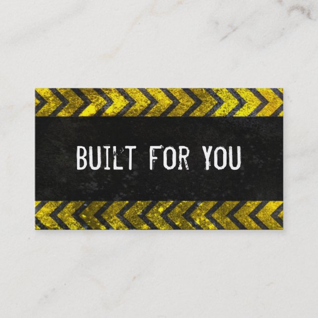 Construction Business Card Grunge Look (Front)