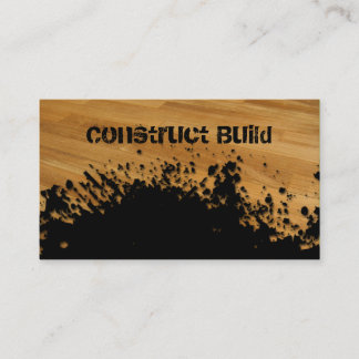Construction Business Card Splash Wood Flooring