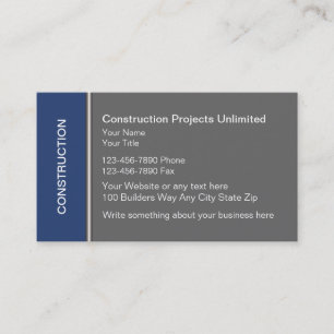 Construction Business Cards