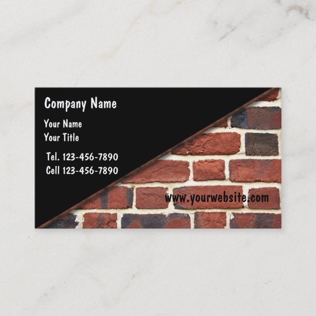 Construction Business Cards (Front)