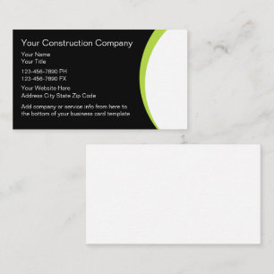 Construction Business Cards