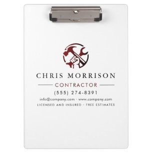 Construction Business Marketing Logo Clipboard