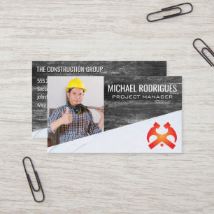 Construction   Carpentry Tools Material Business Card