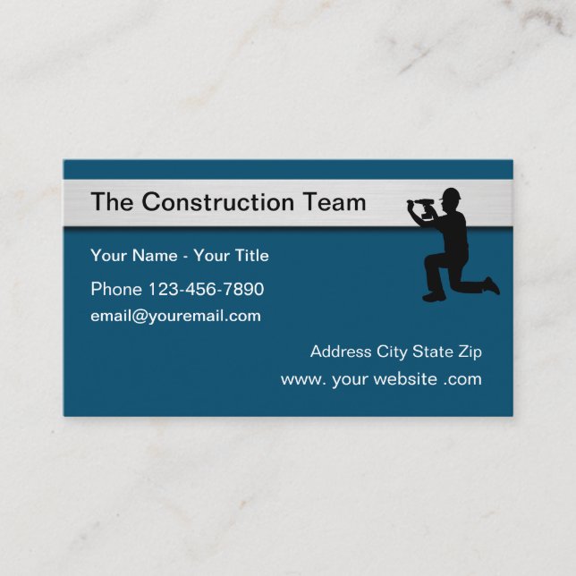 Construction Cartes de visite uniques (Devant)