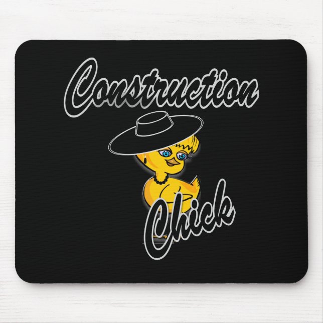 Construction Chick #4 Mouse Pad (Front)