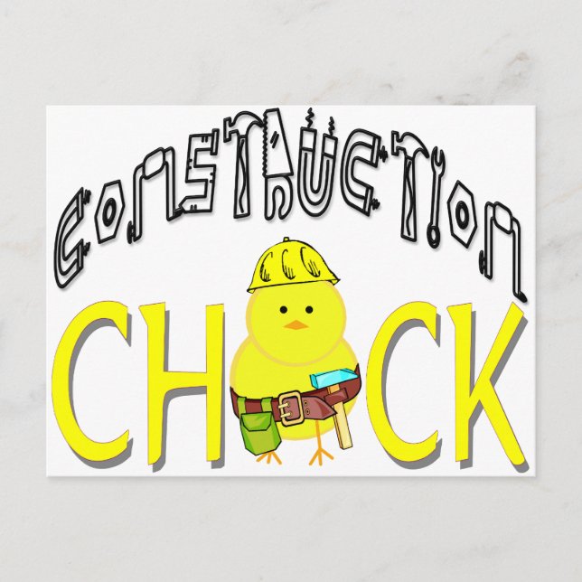 Construction Chick Postcard (Front)