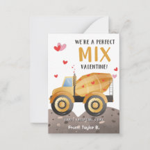Construction Classroom Valentine's Day Card