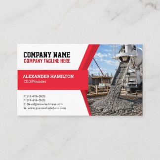 Construction company Business Card (Concrete)