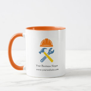 Construction Company Business Logo Mug