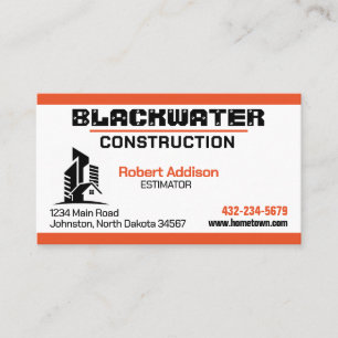 Construction Company Commercial and Residential Business Card
