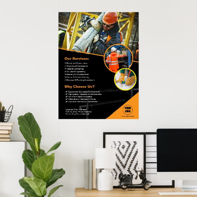 Construction Company Custom Poster (Home Office)