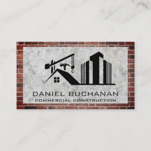 Construction   Concrete   Brick Wall Business Card