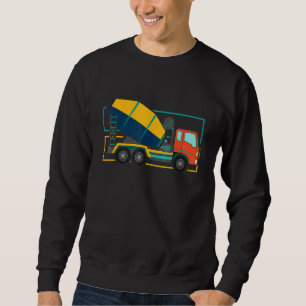 Construction Concrete Mixer Truck Highway House Bu Sweatshirt