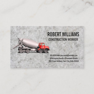 Construction   Concrete Mixing Truck Appointment Card