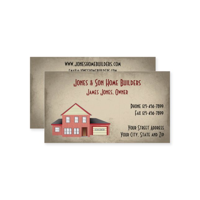 Construction Contactor Architect Business Card (Front/Back In Situ)