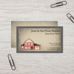 Construction Contactor Architect Business Card