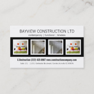 Construction Contracting Building Renovations Business Card