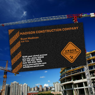Construction Contractor Business Card