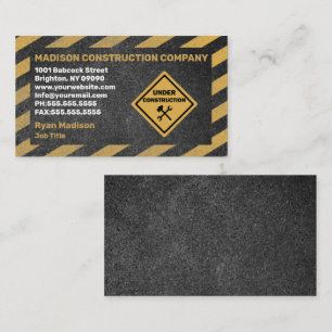 Construction Contractor Business Card