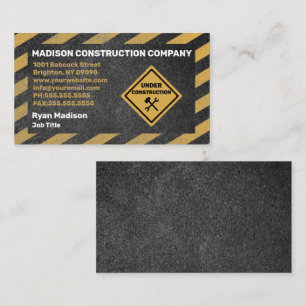 Construction   Contractor  Business Card