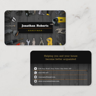 Construction | Contractor | Handy Man Business Card