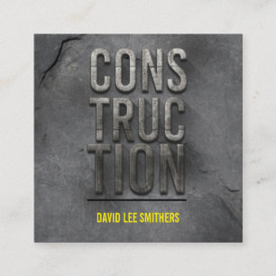 Construction/contractor modern square business card