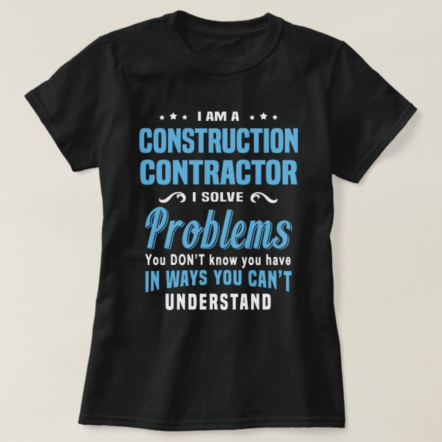 Construction Contractor T-Shirt (Design Front)