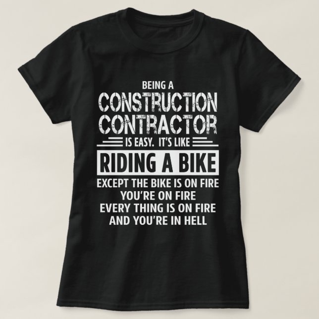 Construction Contractor T-Shirt (Design Front)