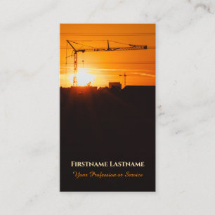 Construction crane and tower crane specialist business card