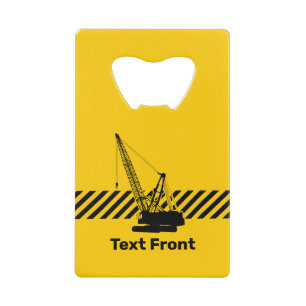 Construction Crane Credit Card Bottle Opener