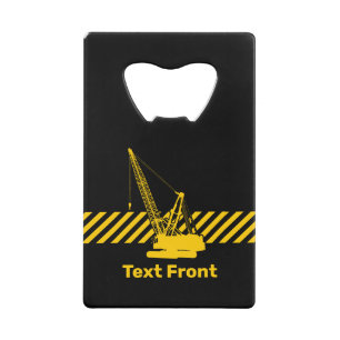Construction Crane Credit Card Bottle Opener