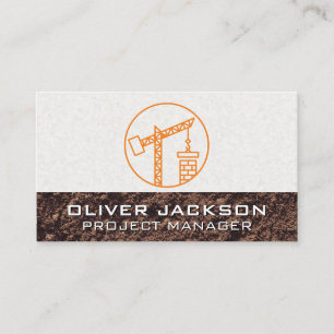 Construction Crane   Dirt Business Card