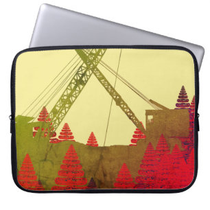 Construction crane Fantasy Art Crawler Crane Laptop Sleeve