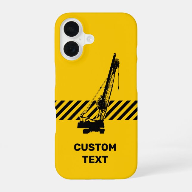 Construction Crane iPhone 16 Case (Back)