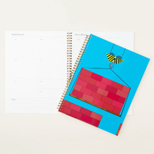 Construction Crane Lifting Brick Wall  Planner