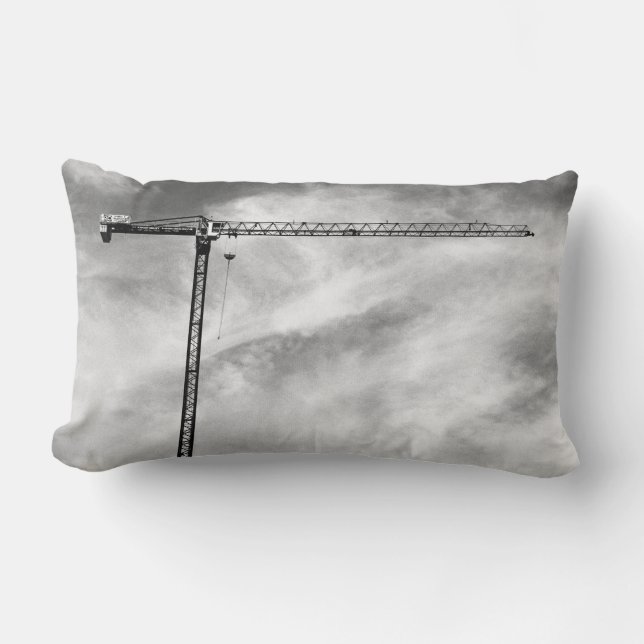 Construction Crane Lumbar Pillow (Front)