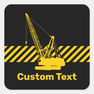 Construction Crane Square Sticker