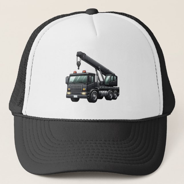 Construction/crane truck trucker hat (Front)