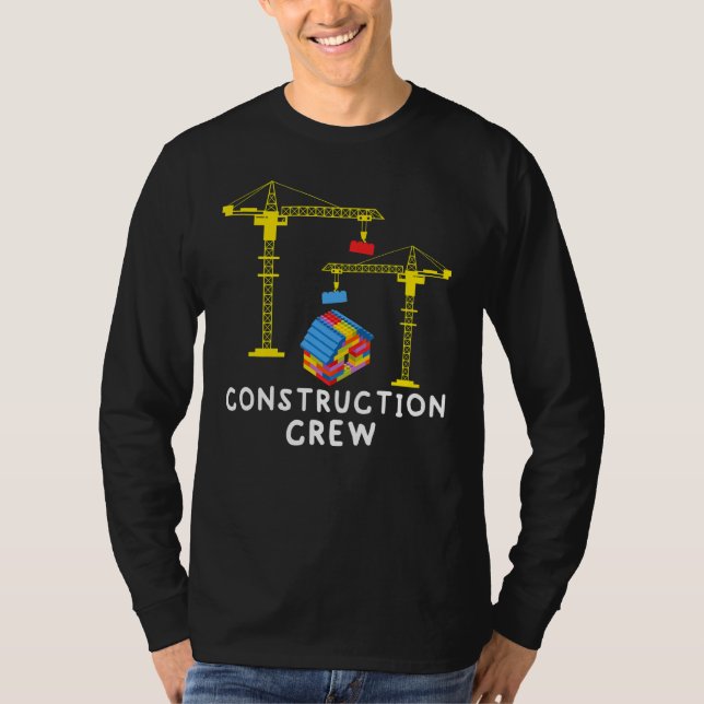 Construction Crew Bricklayer Building Blocks Maste T-Shirt (Front)