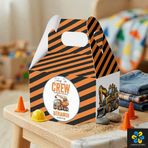 Construction Crew Dump Truck Boy 2nd Birthday Favor Box