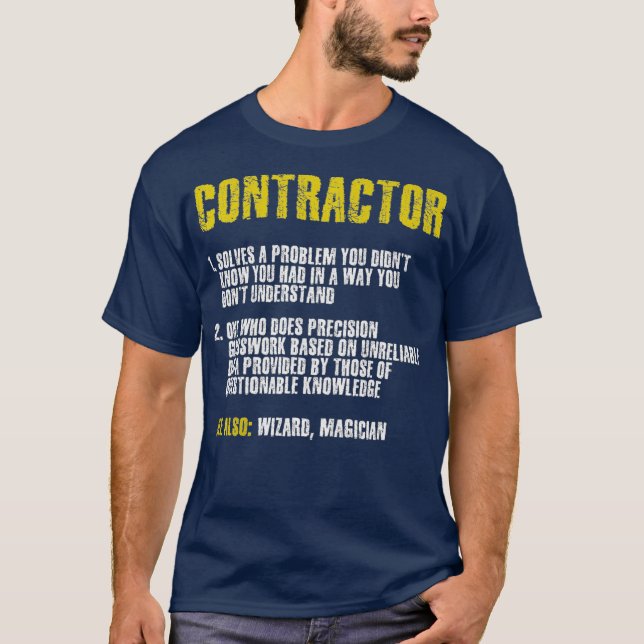 Construction Crew Funny Contractor Gift Premium T-Shirt (Front)
